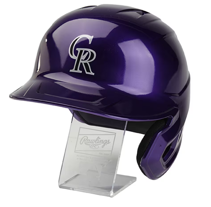 Colorado Rockies Fanatics Exclusive Chrome Alternate Rawlings Replica Batting Helmet
