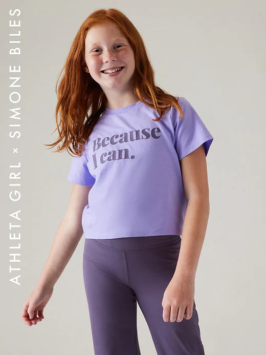 Athleta Girl x Simone Biles Crop Tee