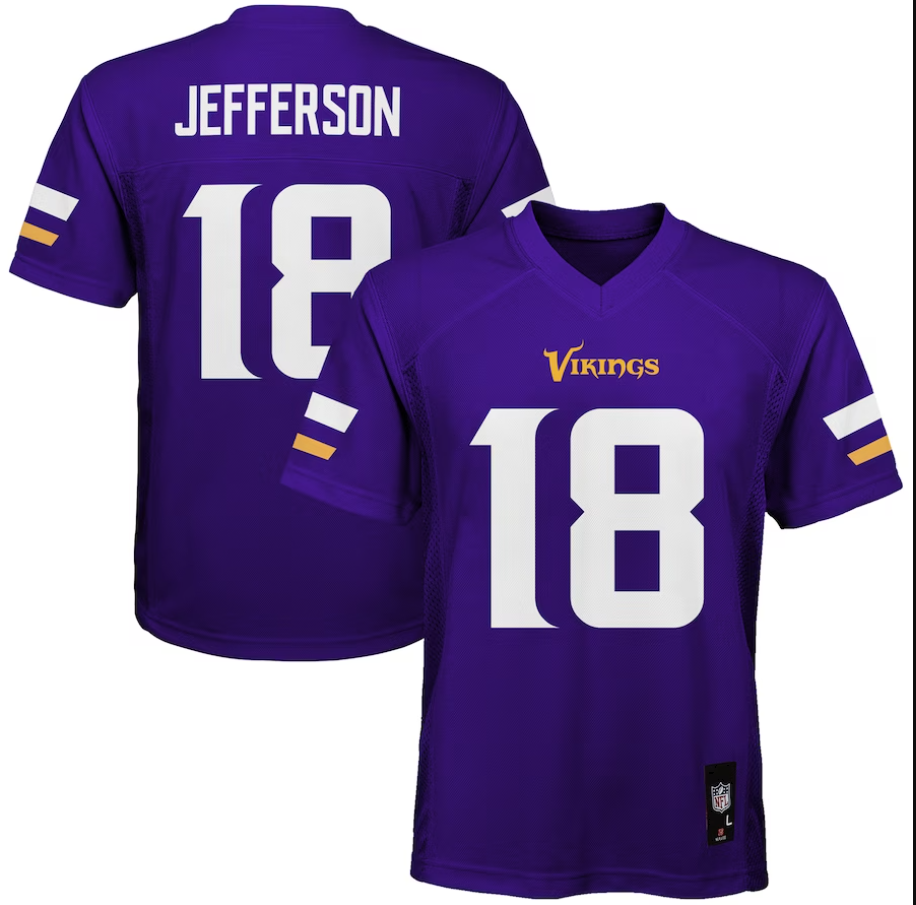 Justin Jefferson Minnesota Vikings Nike Youth Game Player Jersey - Purple