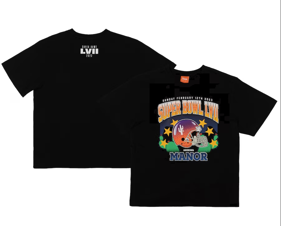 Manor Unisex Super Bowl LVII NFL Origins Retro T-Shirt - Black