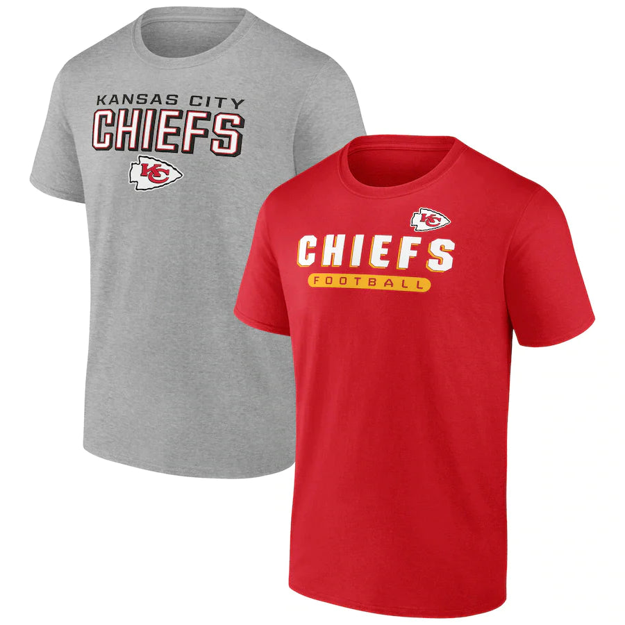 Men's Kansas City Chiefs Fanatics Branded Red/Heathered Gray Parent T-Shirt Combo Pack