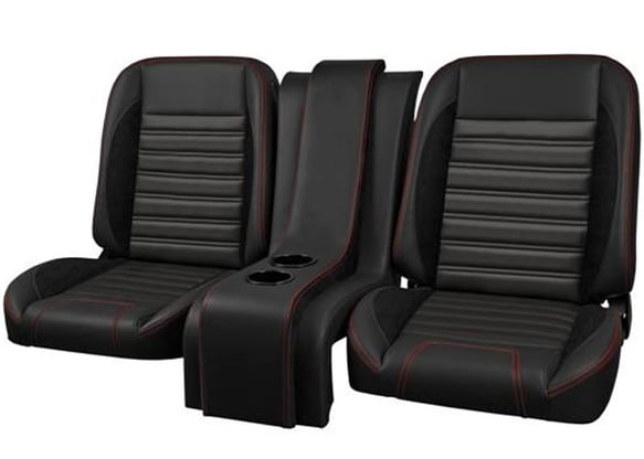 BROTHERS TRUCKS BUCKET SEATS SPORT - BLACK WITH RED STICHING