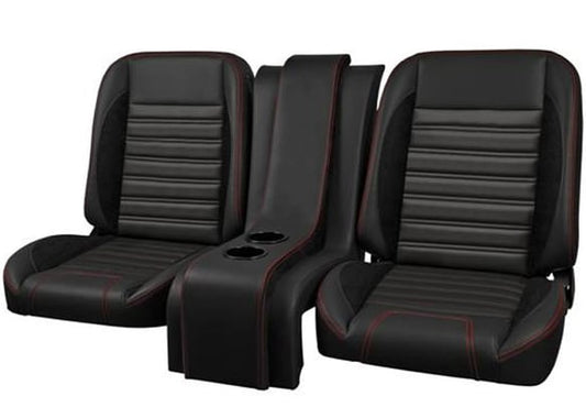 BROTHERS TRUCKS BUCKET SEATS SPORT - BLACK WITH RED STICHING