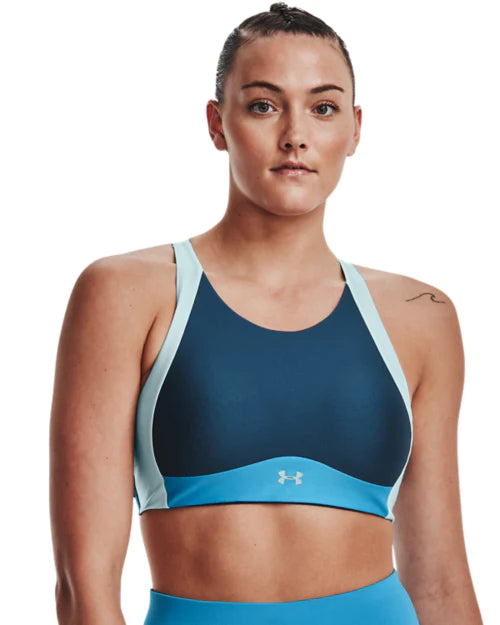 Women's UA Infinity Mid High Neck Shine Sports Bra