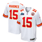 Patrick Mahomes Kansas City Chiefs Nike Super Bowl LVII Patch Away Game Jersey - White