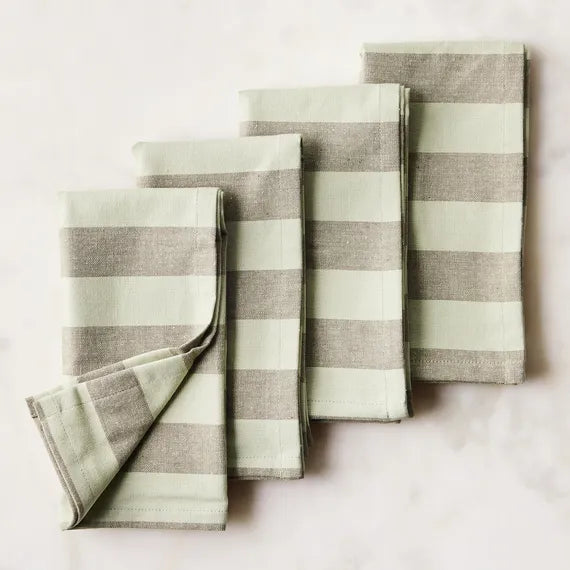 Essential Striped Cotton Napkins, Set of 4