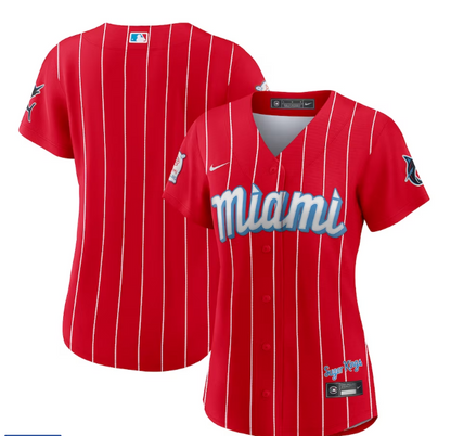 Women's Miami Marlins Nike Red City Connect Replica Jersey