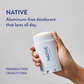 Native Deodorant | Natural Deodorant for Women and Men, Aluminum Free with Baking Soda, Probiotics, Coconut Oil and Shea Butter | Unscented