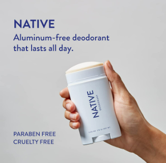 Native Deodorant | Natural Deodorant for Women and Men, Aluminum Free with Baking Soda, Probiotics, Coconut Oil and Shea Butter | Unscented