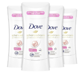 Dove Advanced Care Antiperspirant Deodorant Stick for Women Beauty Finish for 48 Hour Protection And Soft And Comfortable Underarms, 2.6 Ounce (Pack of 4)