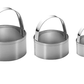 3 Pieces Round Biscuit Cutter with Handle