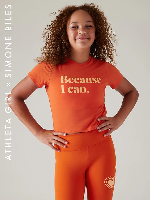 Athleta Girl x Simone Biles Crop Tee
