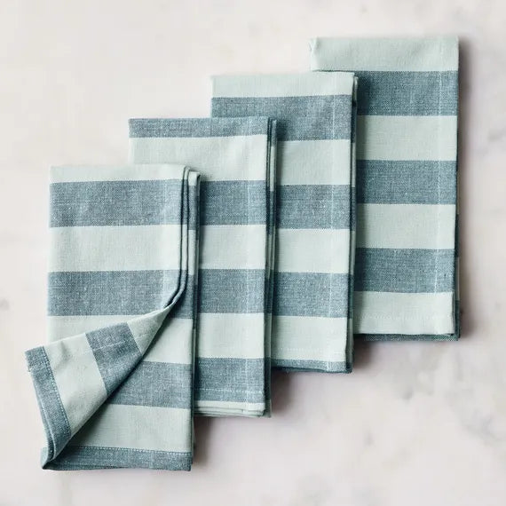 Essential Striped Cotton Napkins, Set of 4