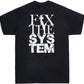 Kith FIX THE SYSTEM Tee Black