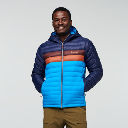 Fuego Down Hooded Jacket - Men's, Maritime/Saltwater, Model Jeremy