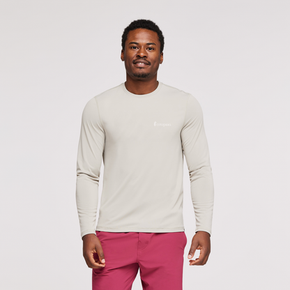 Fino Long-Sleeve Tech Tee - Men's, Pebble, Model Jeremy