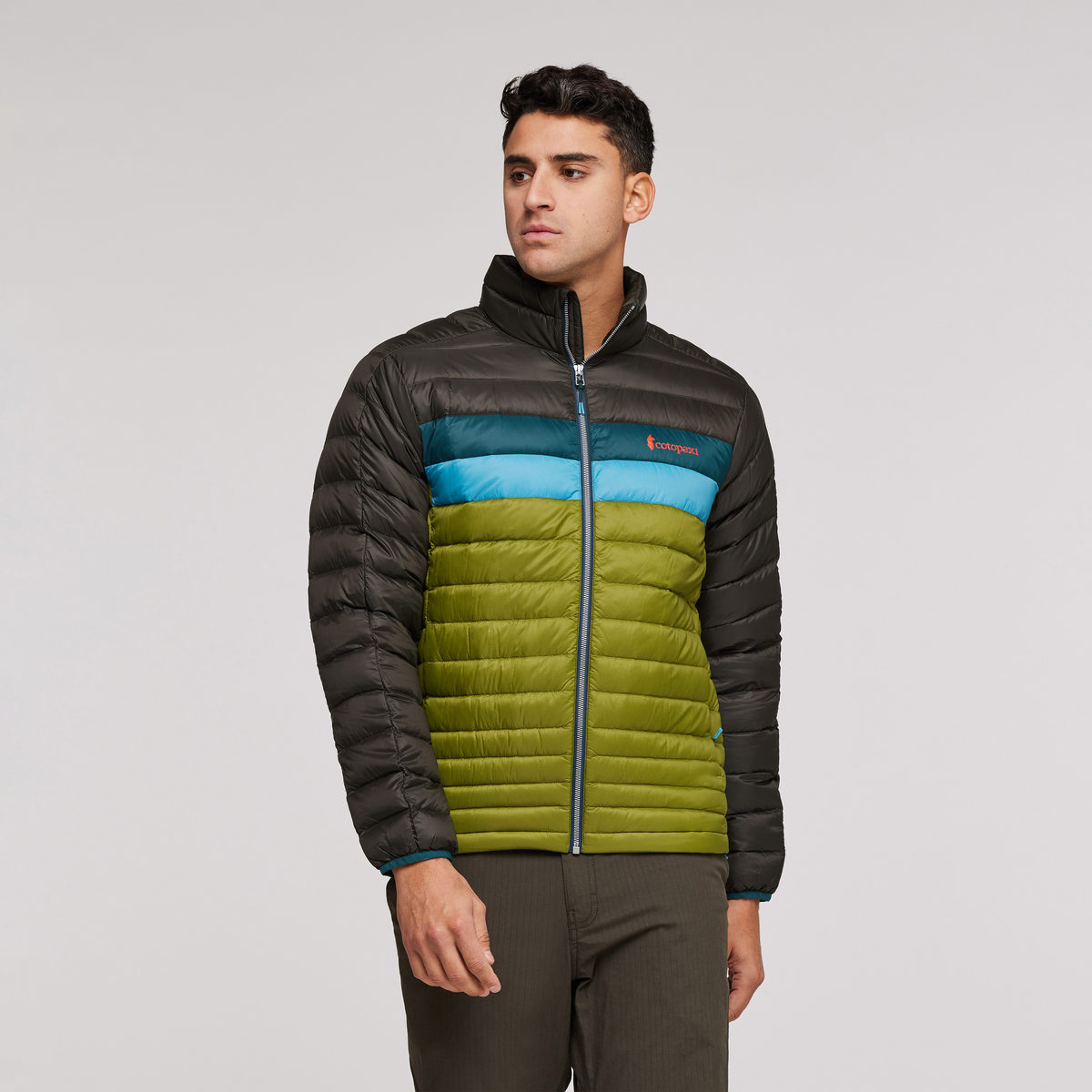 Fuego Down Jacket - Men's, Iron/Cedar, Model Munther