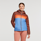 Fuego Down Hooded Jacket - Women's, Acorn/Lupine, Model Aya