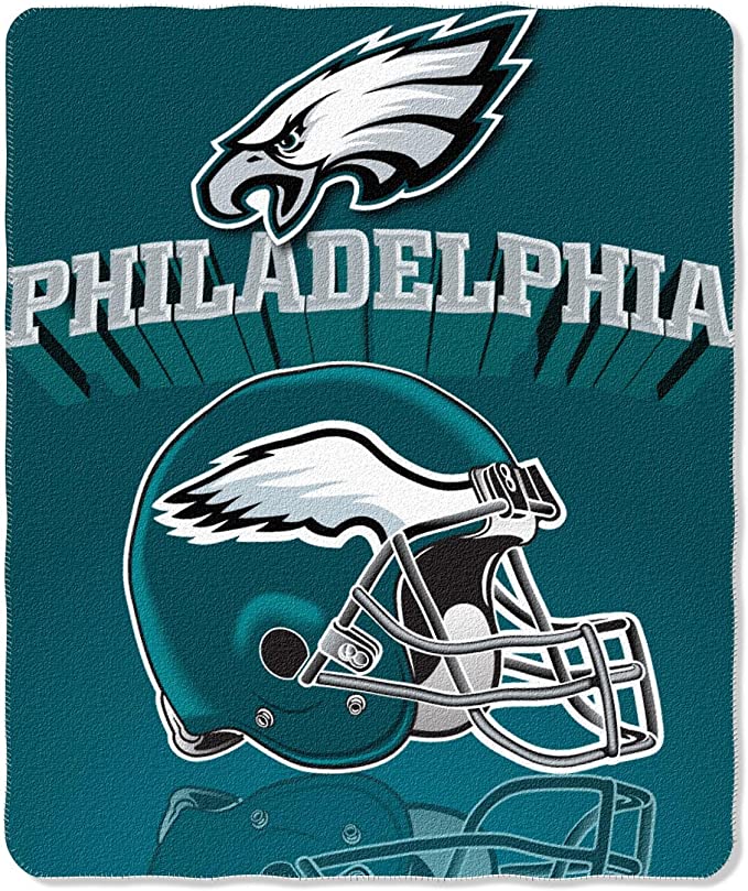NFL Philadelphia Eagles Gridiron Fleece Throw, 50-inches x 60-inches