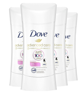 Dove Advanced Care Antiperspirant Deodorant Stick for Women Beauty Finish for 48 Hour Protection And Soft And Comfortable Underarms, 2.6 Ounce (Pack of 4)