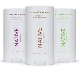 Native Deodorant | Natural Deodorant for Women and Men, Aluminum Free with Baking Soda, Probiotics, Coconut Oil and Shea Butter | Unscented