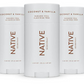 Native Deodorant | Natural Deodorant for Women and Men, Aluminum Free with Baking Soda, Probiotics, Coconut Oil and Shea Butter | Unscented