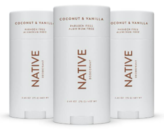 Native Deodorant | Natural Deodorant for Women and Men, Aluminum Free with Baking Soda, Probiotics, Coconut Oil and Shea Butter | Unscented