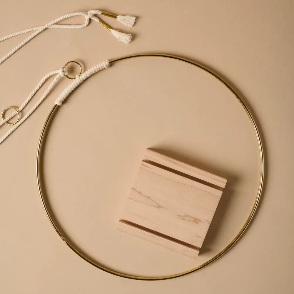 Braid & Wood Plant Hanger